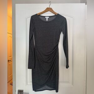 Leith Charcoal Long Sleeve Dress